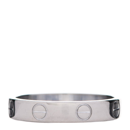 Cartier 18K White Gold 3.5mm LOVE Wedding Band Ring 53 6.5 3 of 6
