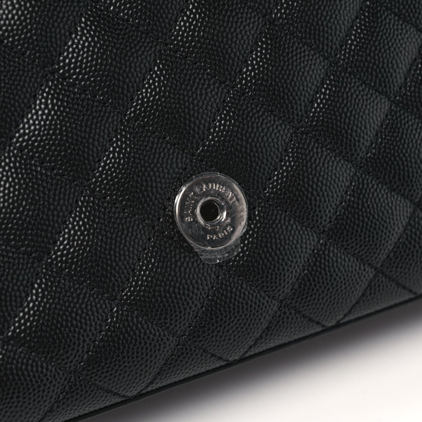 Grain De Poudre Textured Mixed Matelasse Triquilt Small Monogram Monochrome Satchel Black