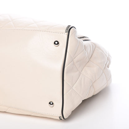 Chanel Lambskin Quilted East West Tote Ivory 10 of 10