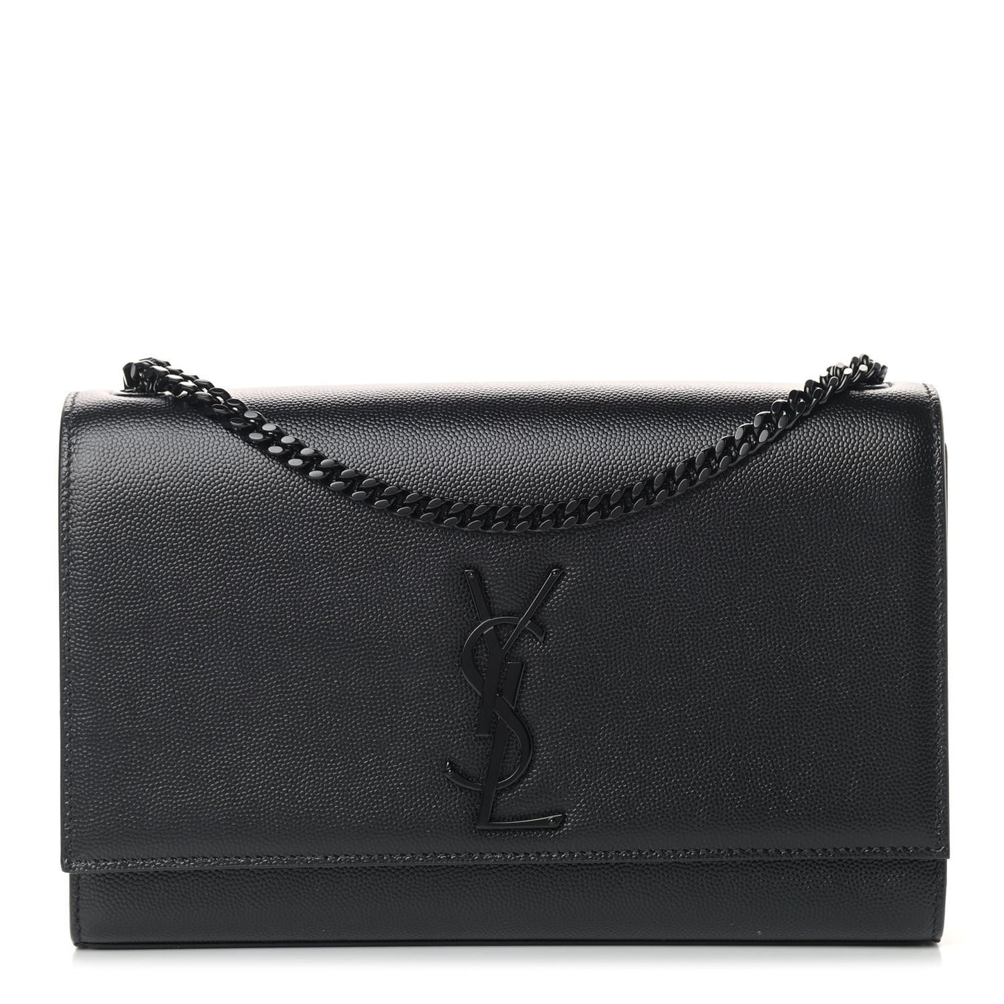 Grain De Poudre Medium Classic Monogram Kate Satchel Black
