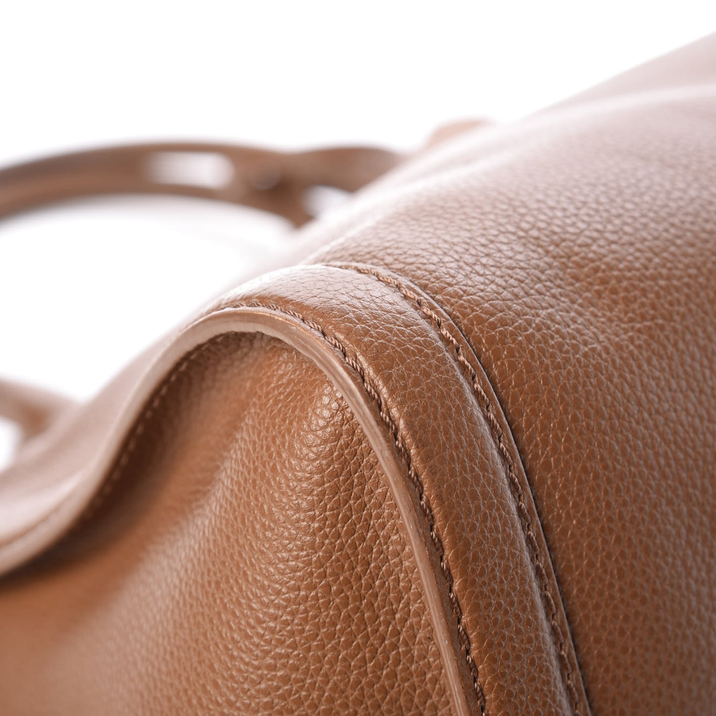 Pebbled Calfskin Large Skull Padlock Zip Around Tote Camel