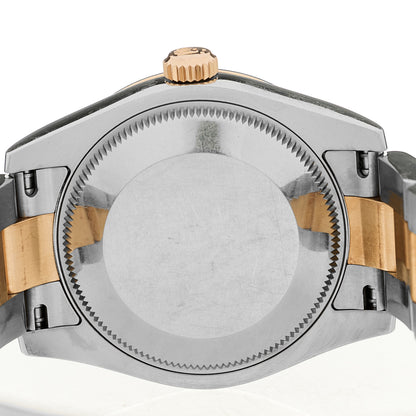 Rolex Stainless Steel 18K Everose Gold Diamond 31mm Oyster Perpetual Datejust Watch Chocolate Roman 178341 4 of 5
