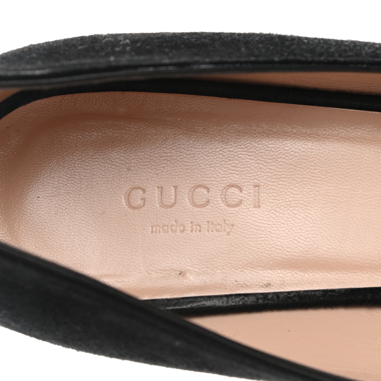 Gucci Kid Scamosciato GG Marmont Fringe 50mm Loafer Pumps 40 Black 7 of 14