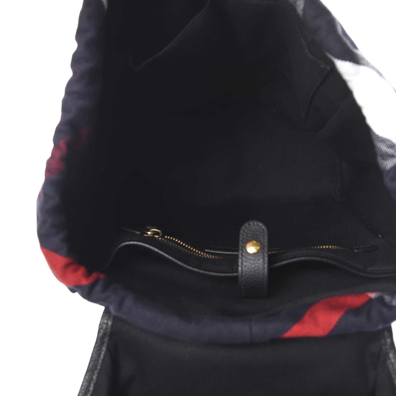 Burberry Overdyed Canvas Mega Check Drifton Backpack Black 4 of 10