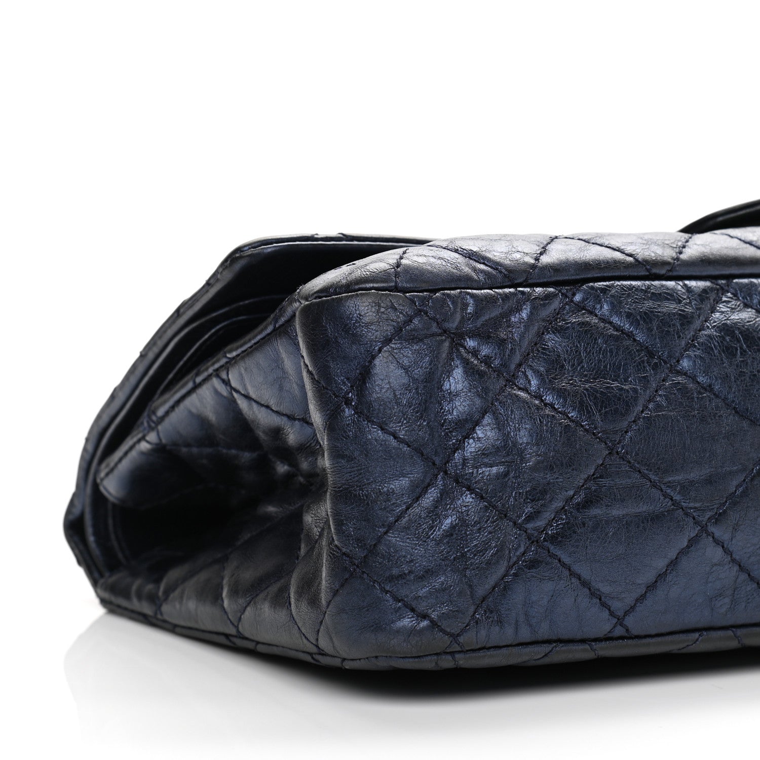 Chanel Metallic Aged Calfskin Quilted 2.55 Reissue 227 Flap Blue 9 of 11