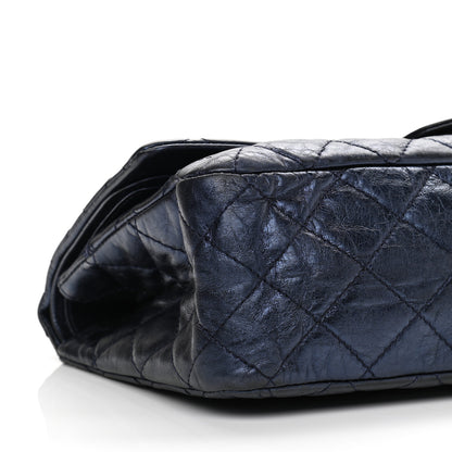 Chanel Metallic Aged Calfskin Quilted 2.55 Reissue 227 Flap Blue 9 of 11