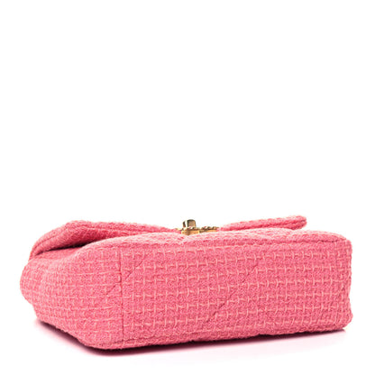 Chanel Metallic Tweed Quilted Medium Chanel 19 Flap Pink 4 of 9