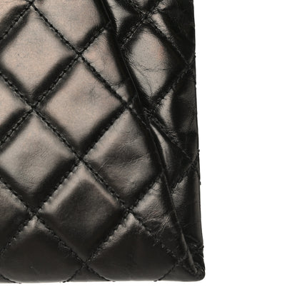 Chanel Aged Calfskin Quilted Zip Clutch Black 21 of 22