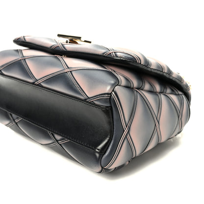 Louis Vuitton Lambskin Malletage Top Handle GO-14 MM Black Pink 9 of 9
