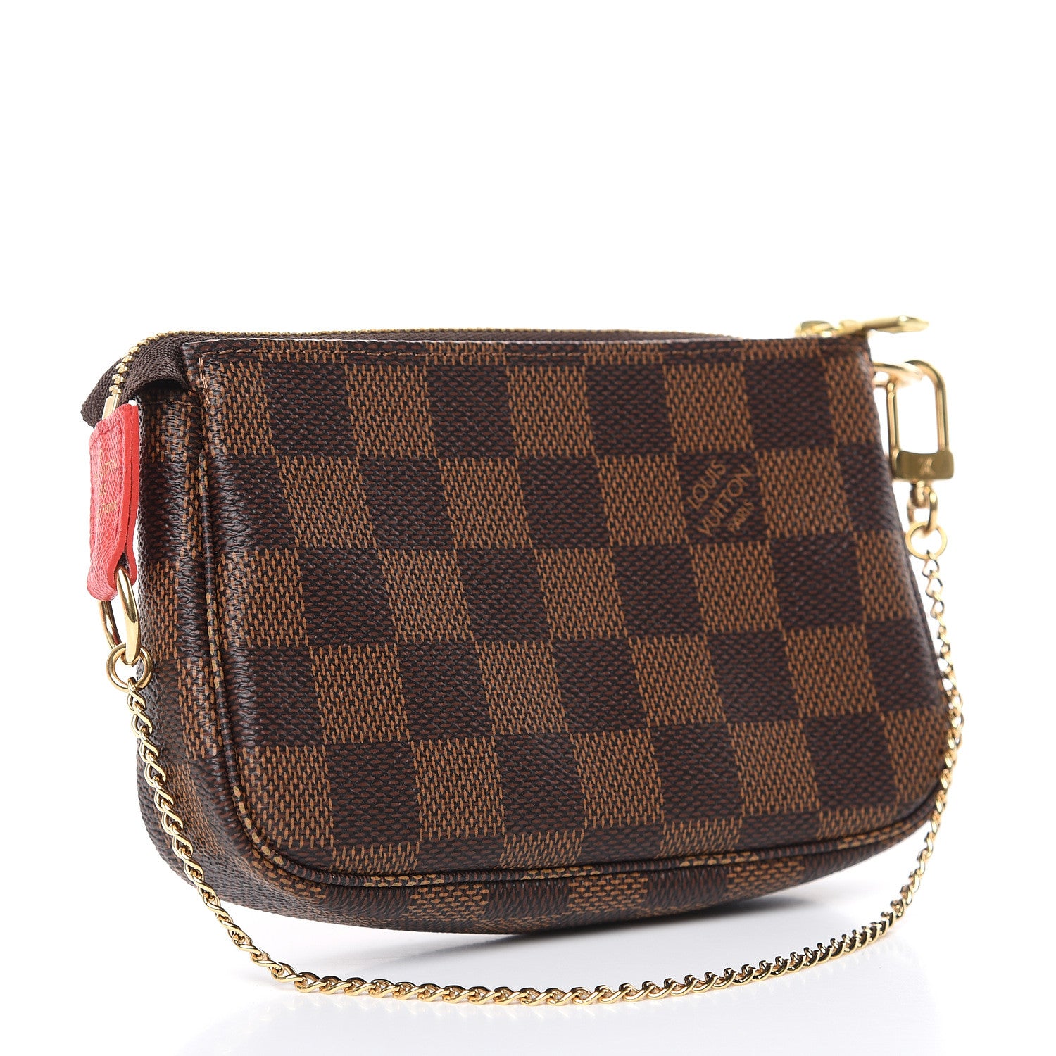 Louis Vuitton Damier Ebene 2019 Christmas Animation Mini Pochette Accessories Red 3 of 8
