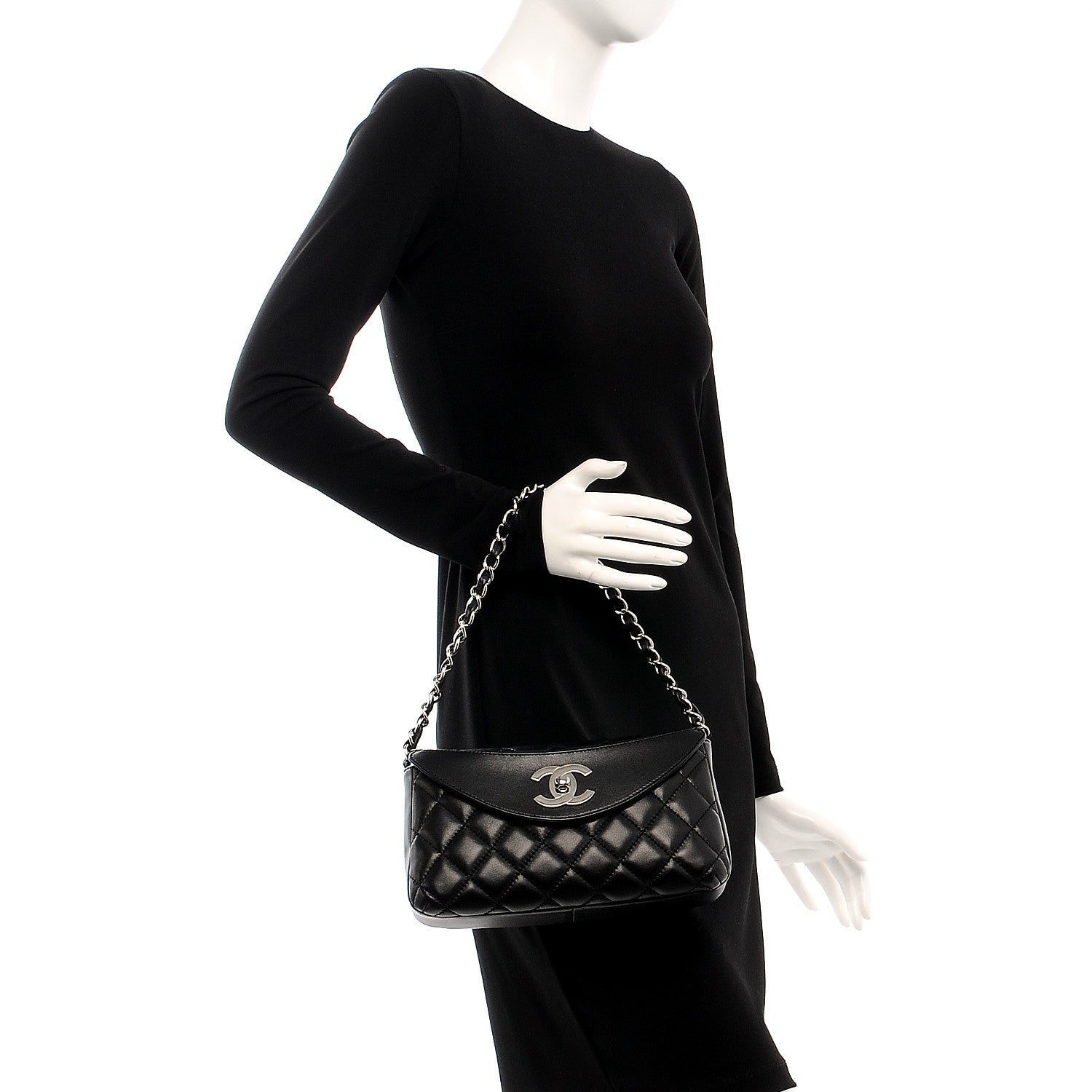 Chanel Lambskin Quilted Flap Bag Black 2 of 7