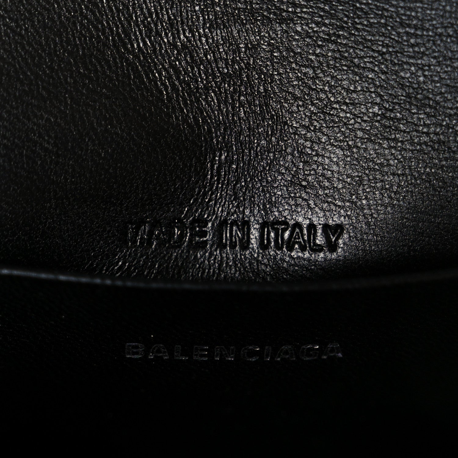 Balenciaga Shiny Calfskin Monochrome Crocodile Embossed Hourglass Top Handle Bag Mini Black 6 of 10