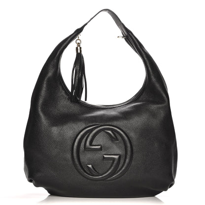 Gucci Pebbled Calfskin Large Soho Hobo Black 1 of 7