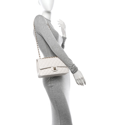 Chanel Caviar Quilted Medium Double Flap White 2 of 11