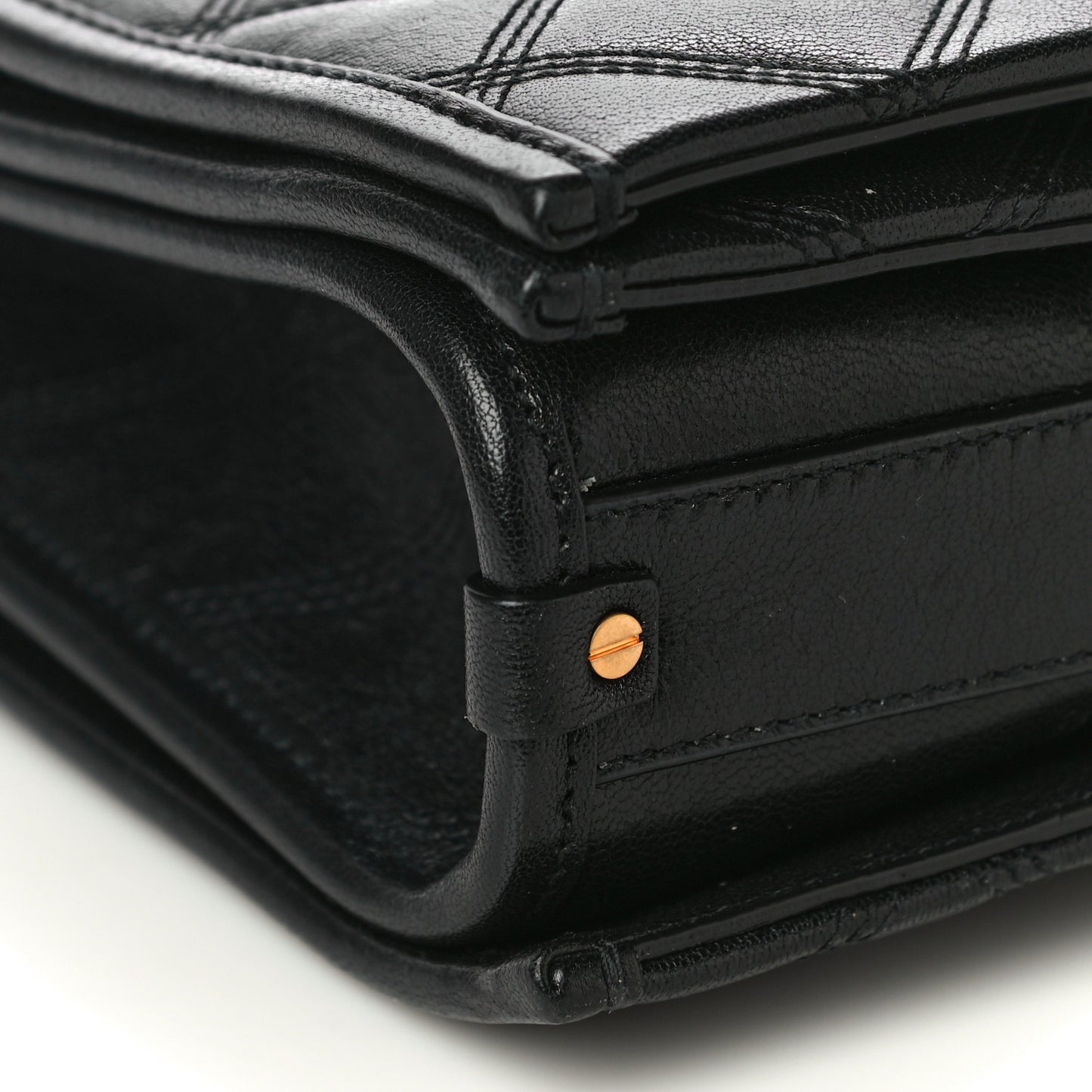 Lambskin Quilted Small Becky Chain Bag Black