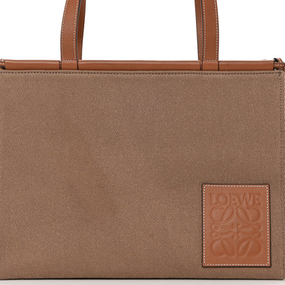 Loewe Canvas Calfskin Cushion Tote Taupe 8 of 15