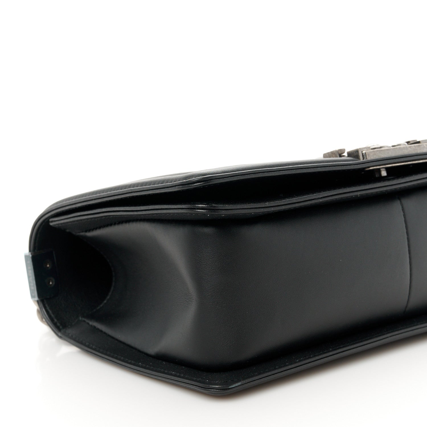 Chanel Calfskin Chevron Quilted Medium Boy Flap Black 9 of 11