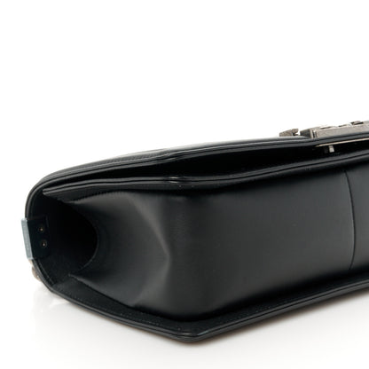 Chanel Calfskin Chevron Quilted Medium Boy Flap Black 9 of 11