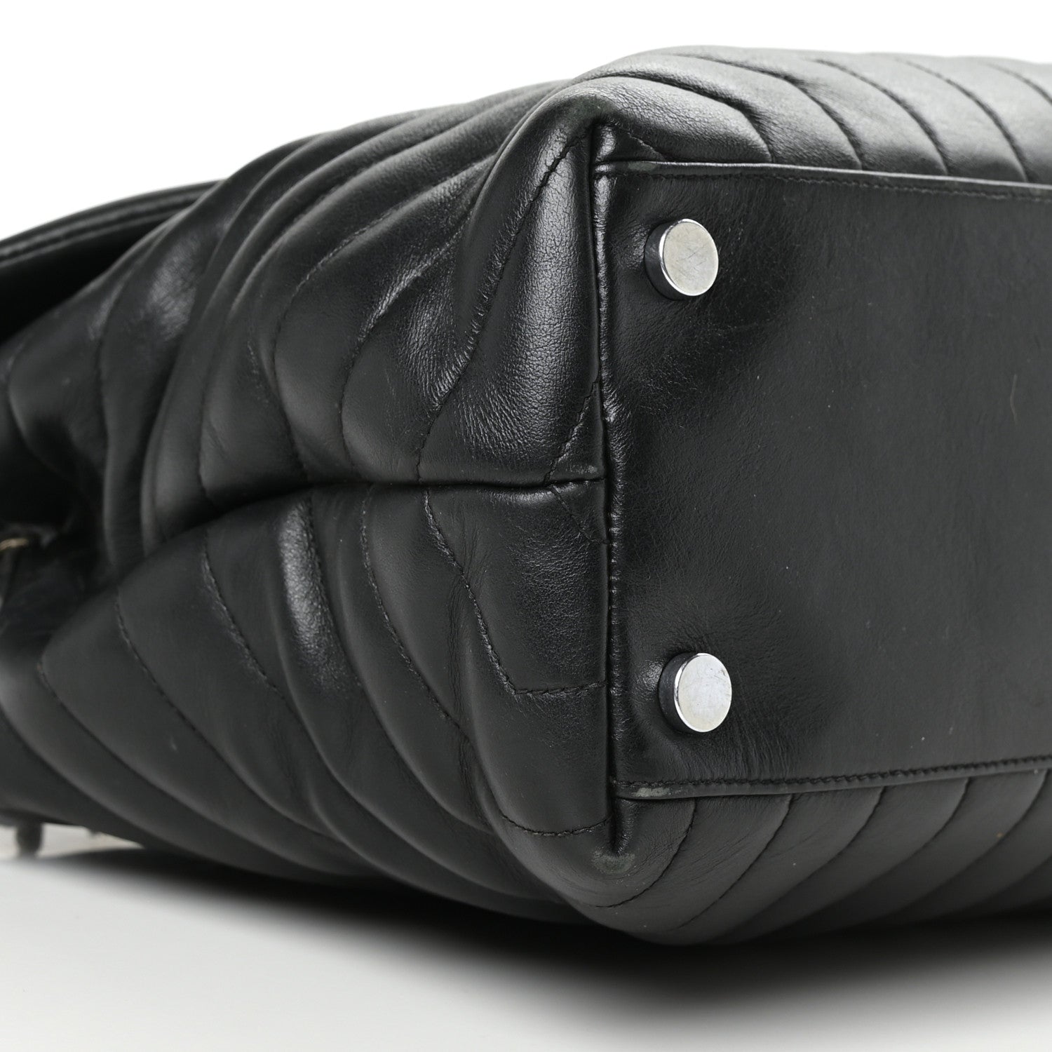 Saint Laurent Calfskin Y Quilted Monogram Large Loulou Chain Satchel Black 9 of 12