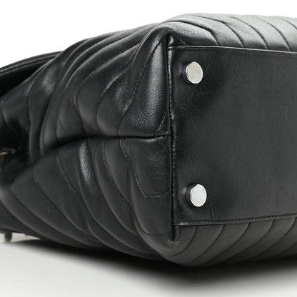 Saint Laurent Calfskin Y Quilted Monogram Large Loulou Chain Satchel Black 9 of 12