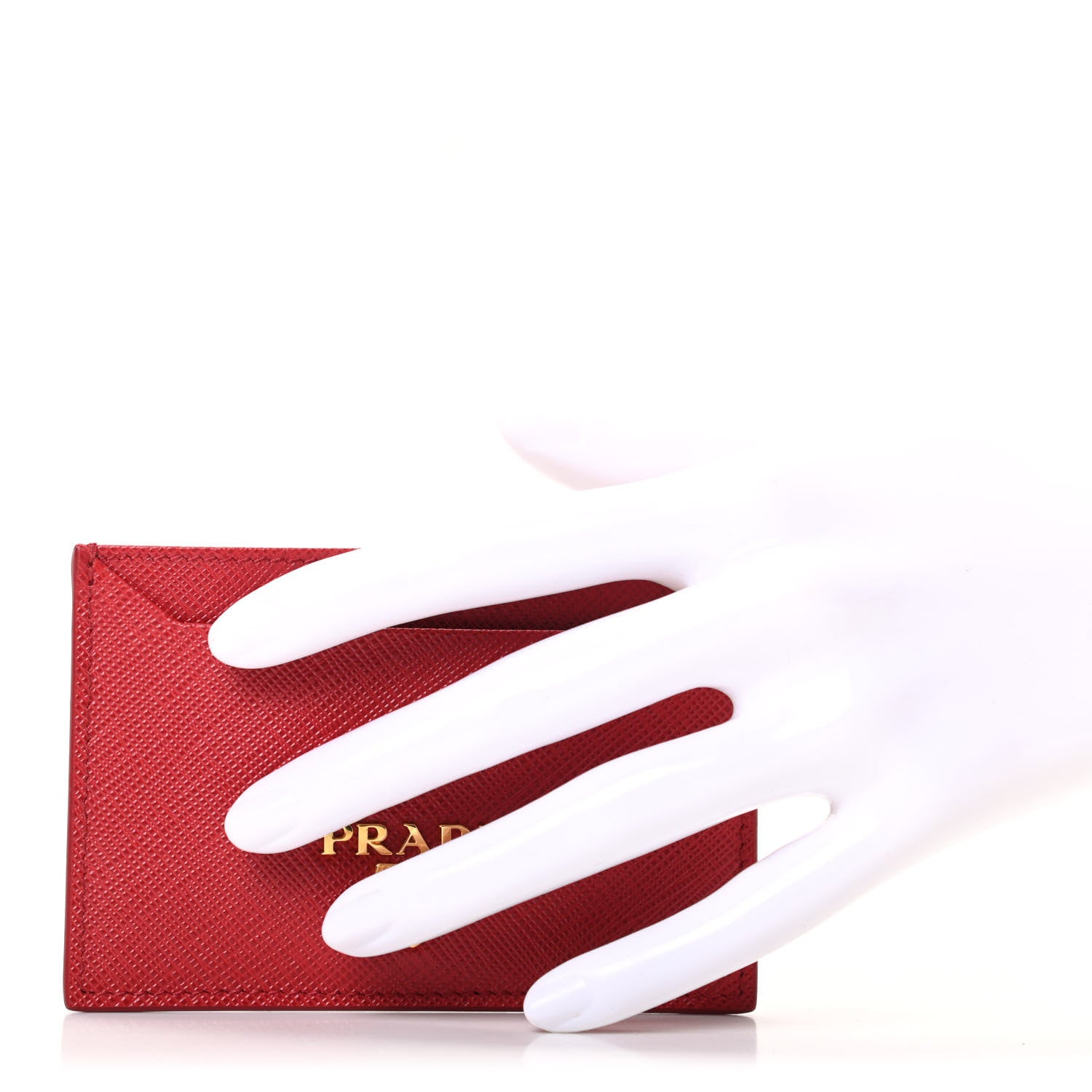 Prada Saffiano Metal Card Case Fuoco 2 of 7