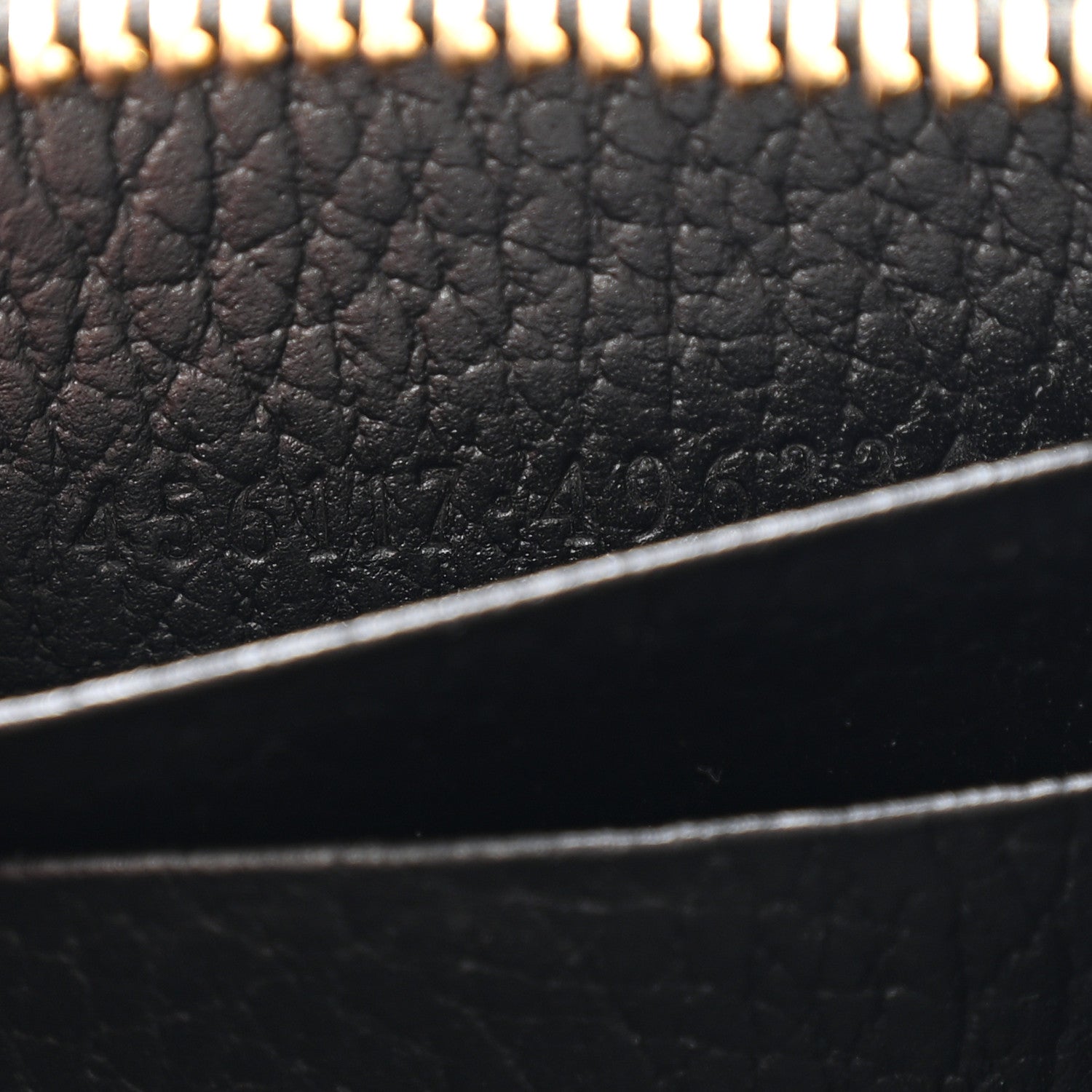 Gucci Dollar Calfskin GG Supreme Monogram GG Marmont Zip Around Wallet Black Beige Ebony 8 of 14