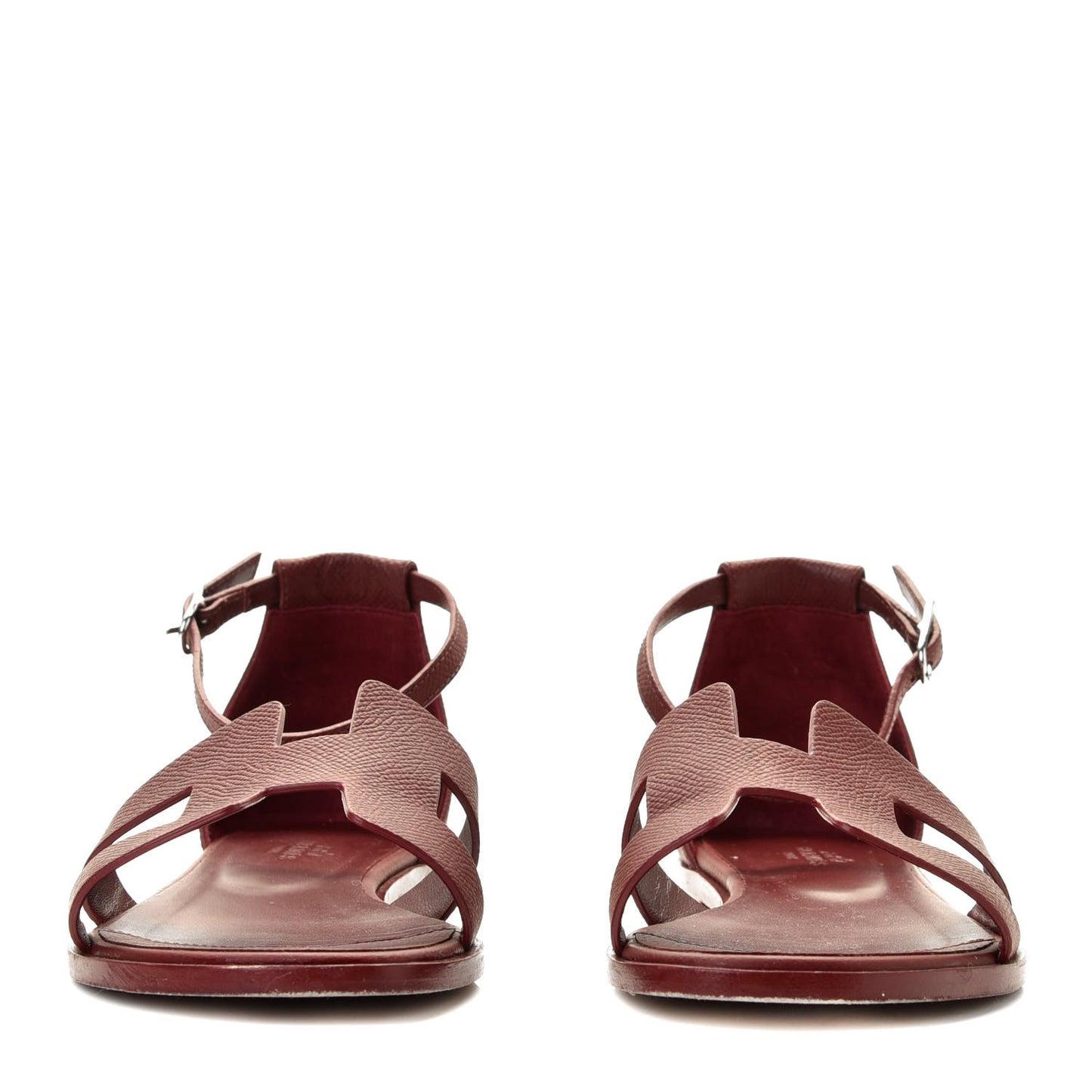 Epsom Santorini Sandals 36.5 Rouge H