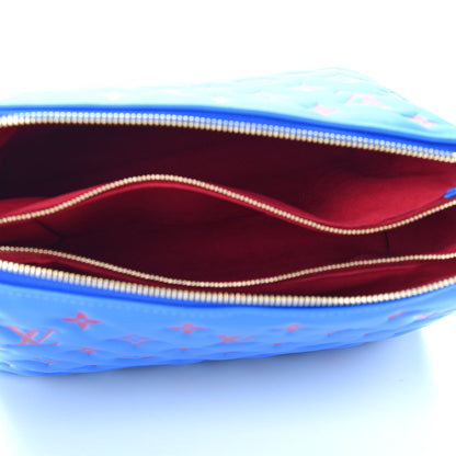 Louis Vuitton Lambskin Embossed Monogram Vuittamins Coussin PM Blue Red 5 of 8