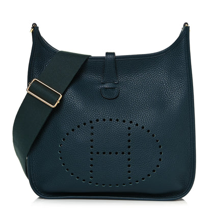 Hermes Taurillon Clemence Evelyne III PM Vert Cypress 1 of 11