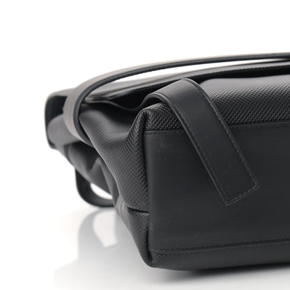Bottega Veneta Textured Calfskin Messenger Crossbody Bag Black 7 of 9