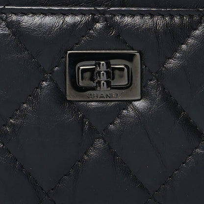 Chanel Aged Calfskin Quilted Reissue Card Holder Black 9 of 11