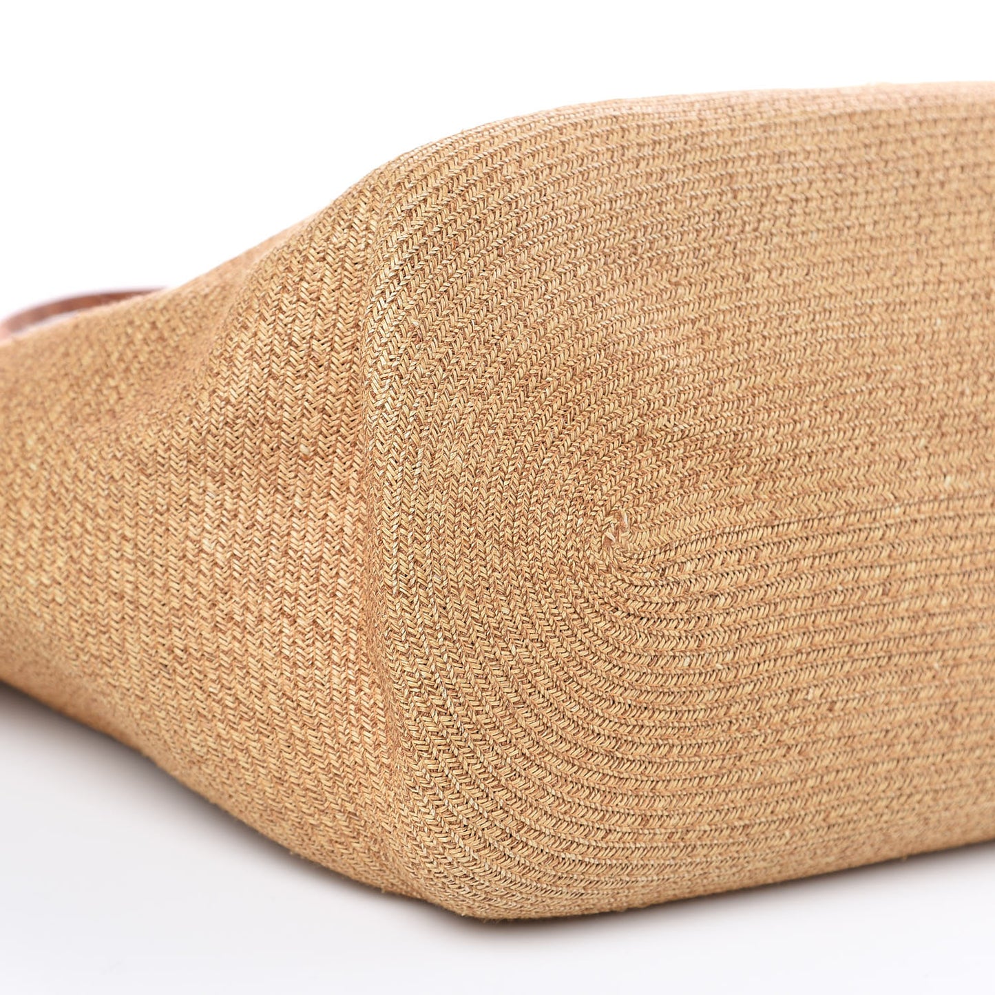 Raffia Calfskin Romano Selleria Tote Mandarino