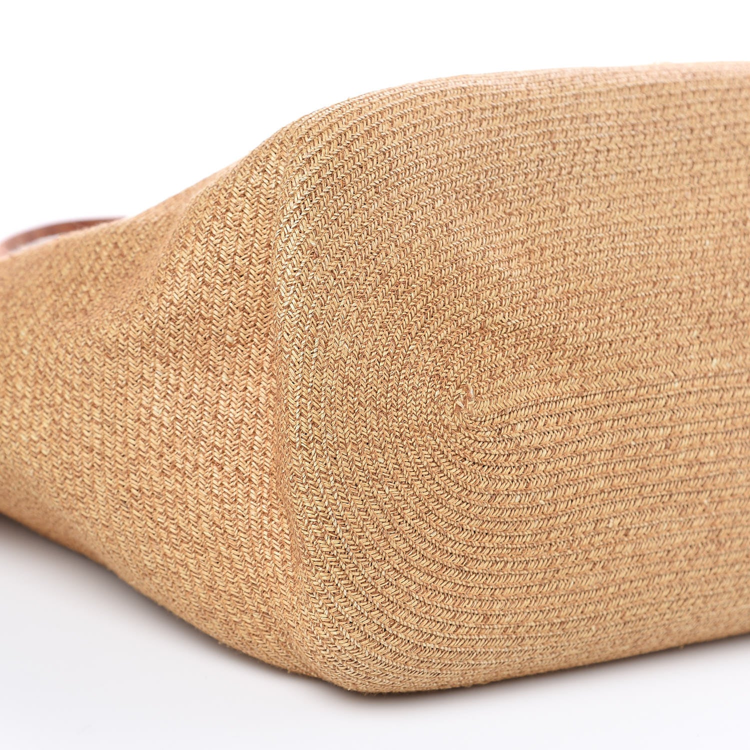 Fendi Raffia Calfskin Romano Selleria Tote Mandarino 10 of 12