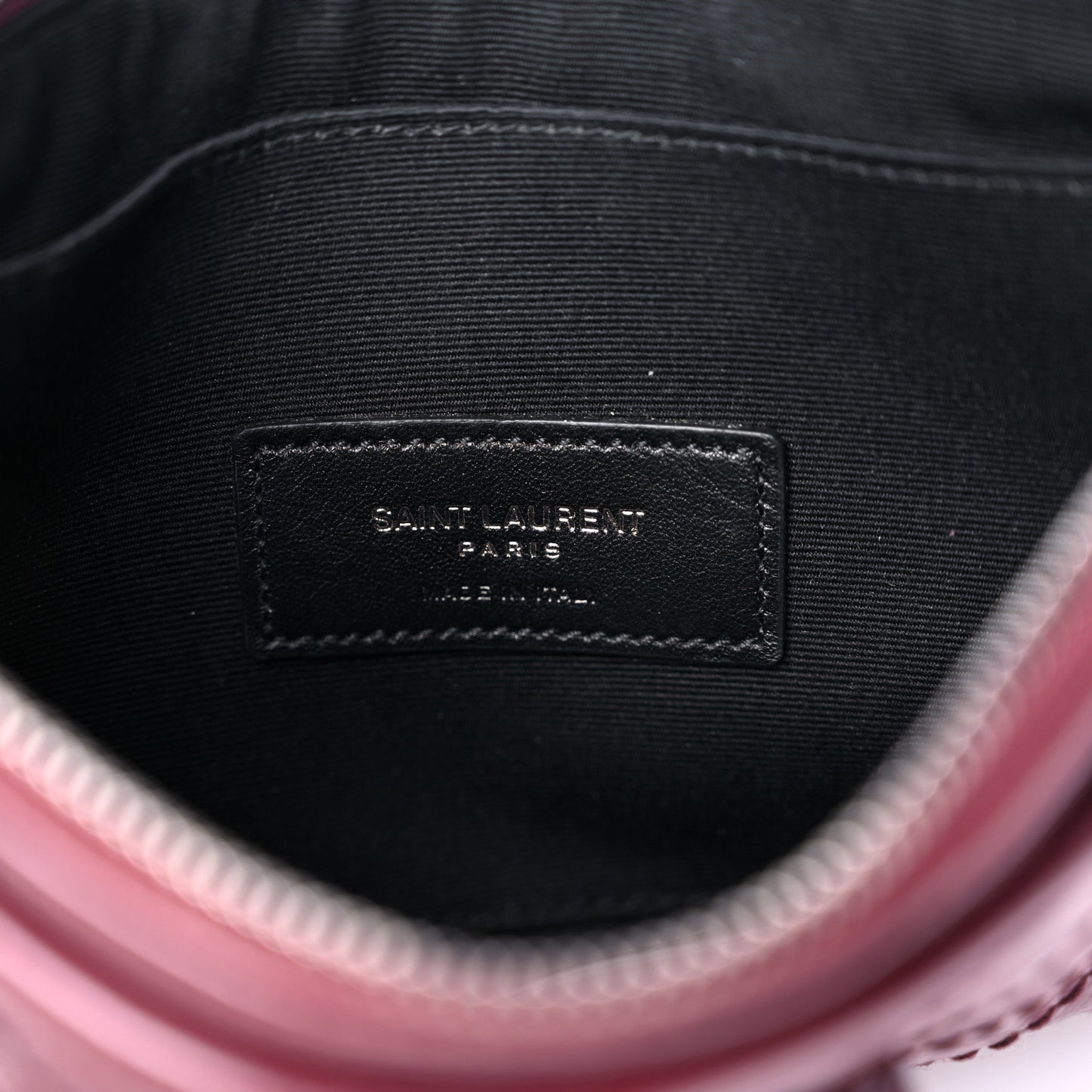 Crinkled Calfskin Matelasse Niki Bill Pouch Rouge Legion