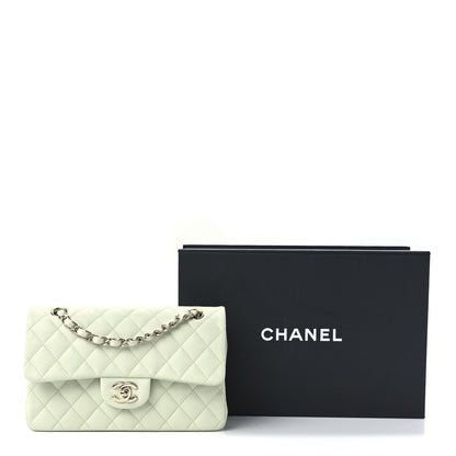 Chanel Caviar Quilted Small Double Flap Light Green 13 of 13