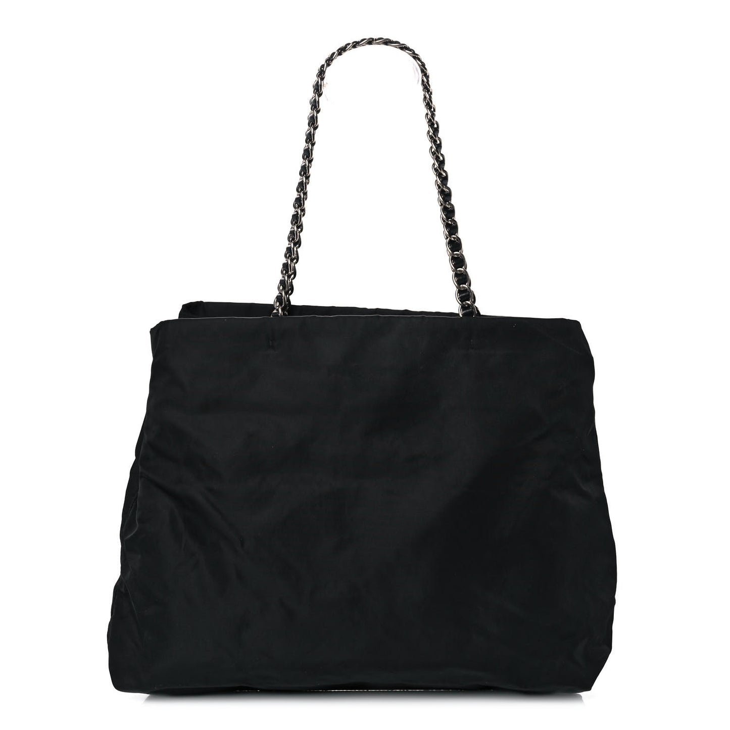 Tessuto Nylon Chain Tote Black