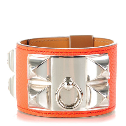 Hermes Epsom Collier De Chien CDC Bracelet Poppy 1 of 6