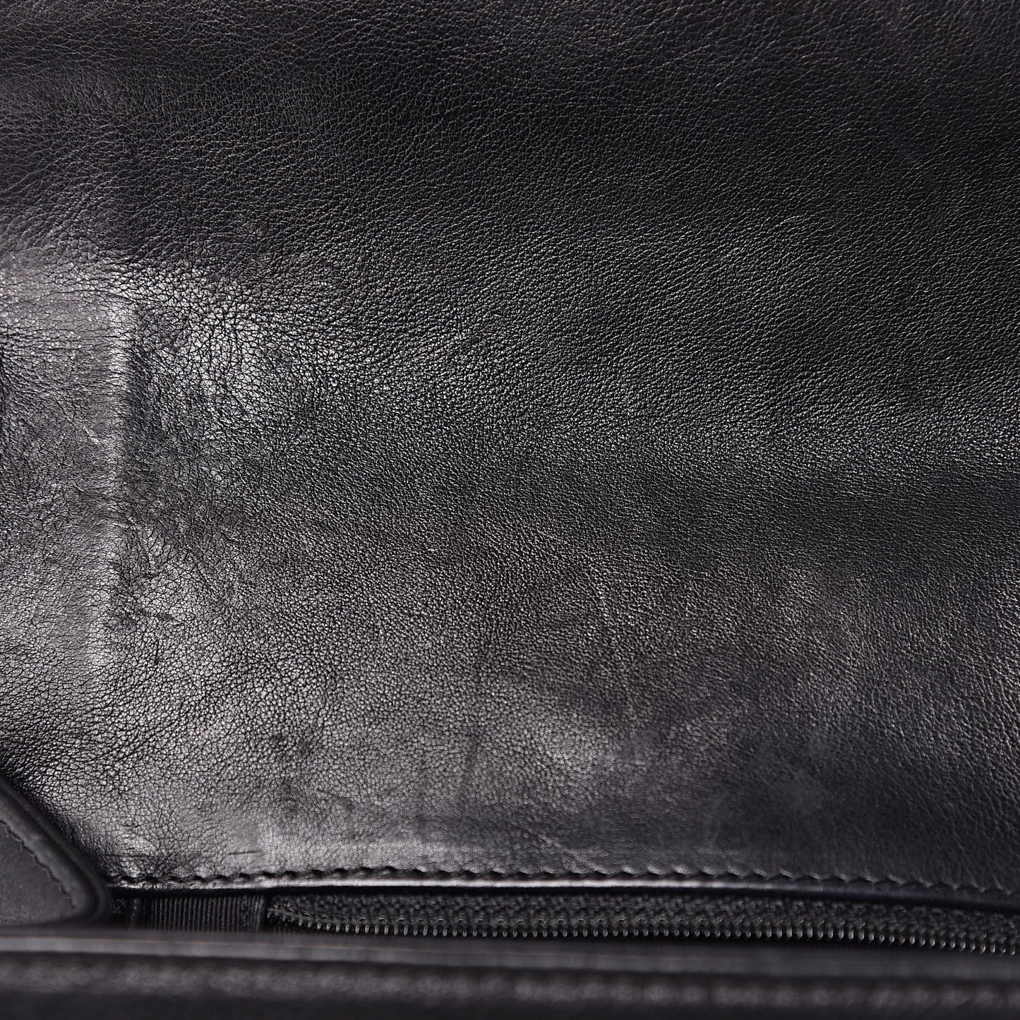 Calfskin Quilted Large Boy Flap Black