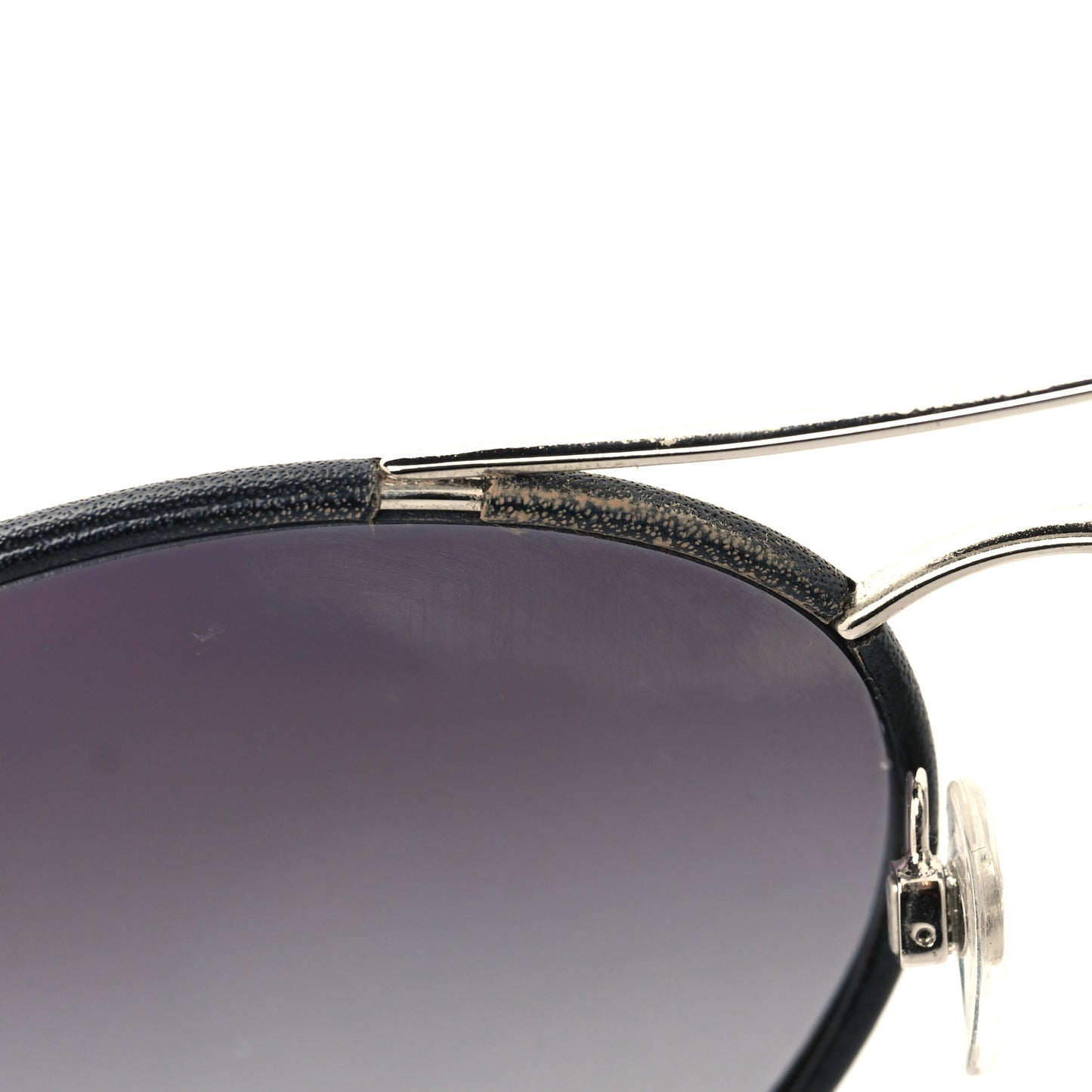 Metal Lambskin Polarized Pilot Fall Sunglasses 4227-Q Black