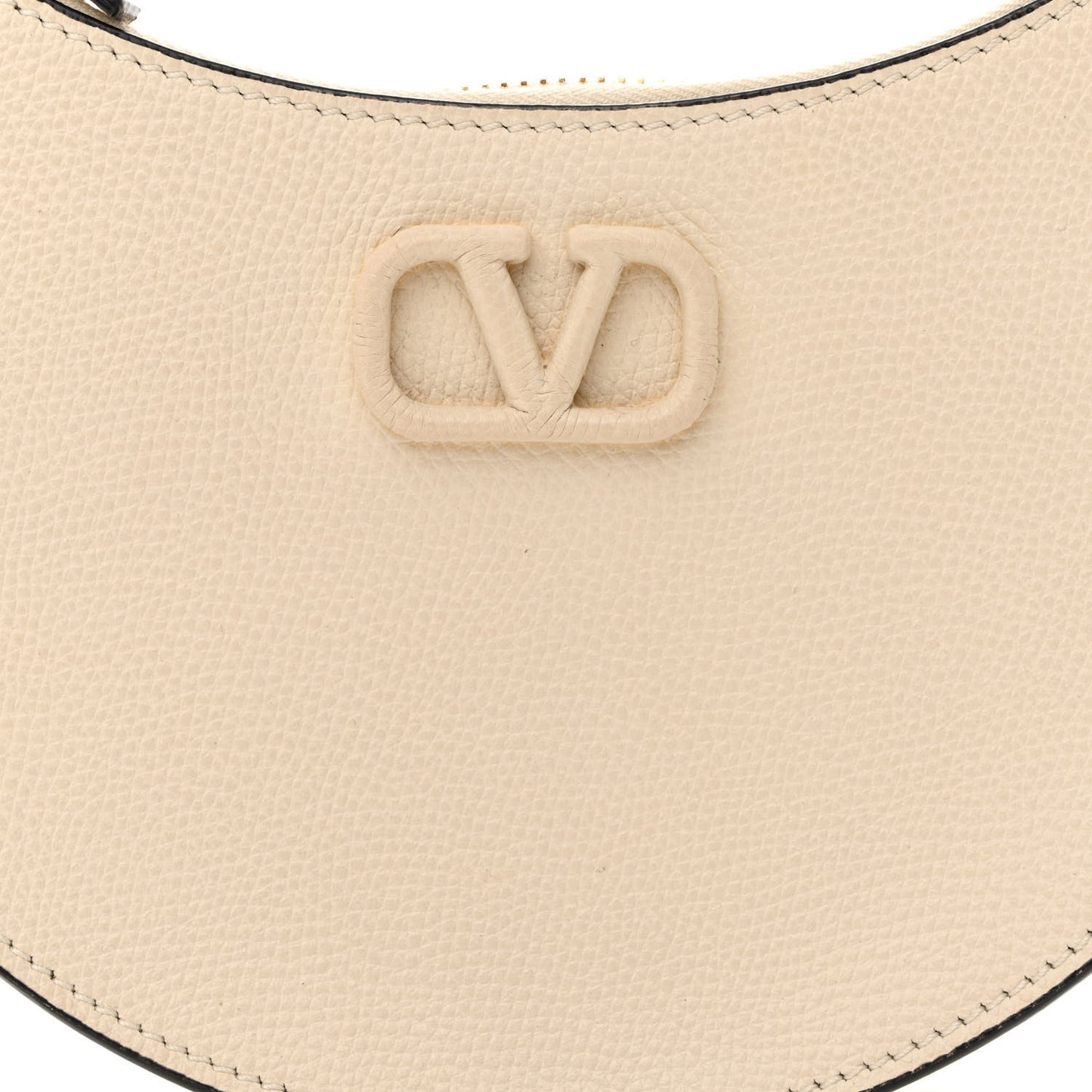Calfskin Mini Vlogo Hobo Bag White