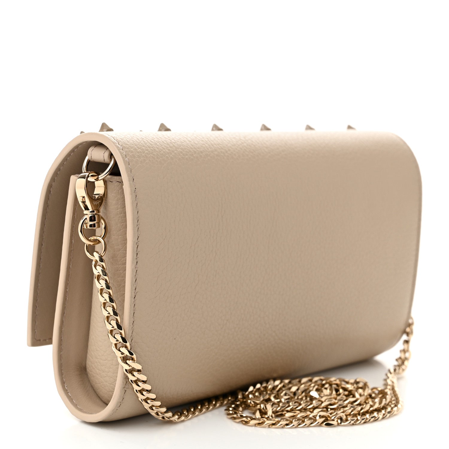 Christian Louboutin Calfskin Spikes Loubinthesky Paloma Clutch Saharienne 3 of 11