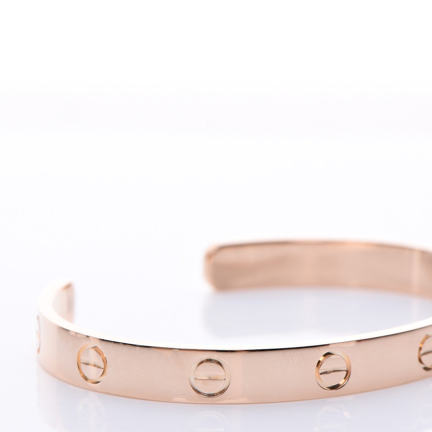 18K Pink Gold LOVE Cuff Bracelet 17
