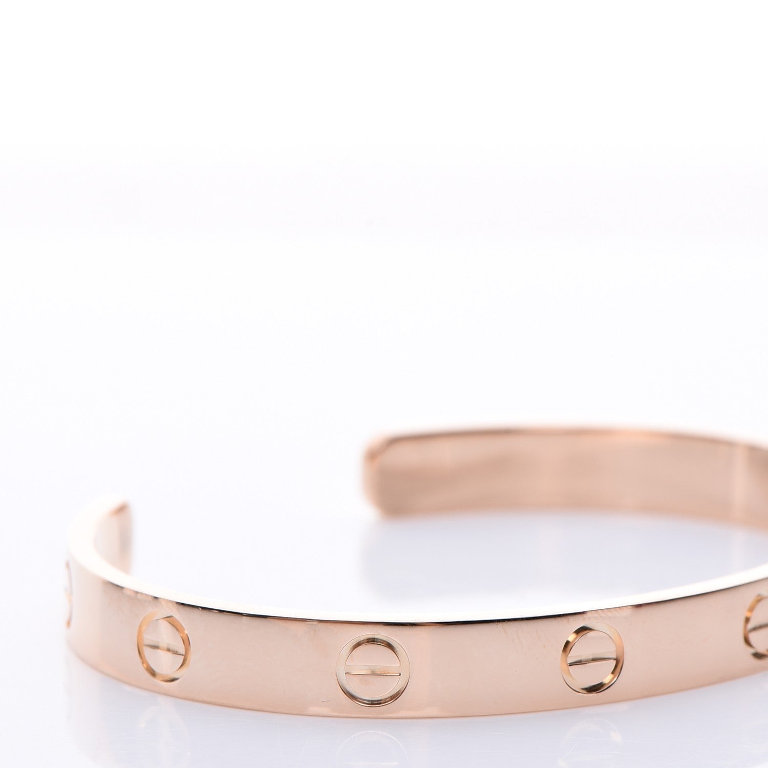 Cartier 18K Pink Gold LOVE Cuff Bracelet 17 5 of 6