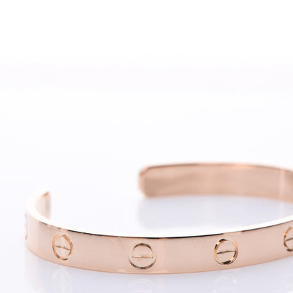 Cartier 18K Pink Gold LOVE Cuff Bracelet 17 5 of 6
