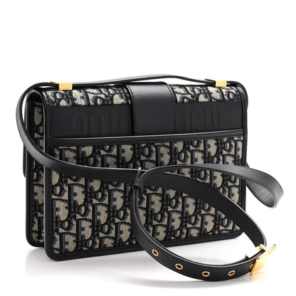 Christian Dior Oblique 30 Montaigne Flap Bag Blue 3 of 9
