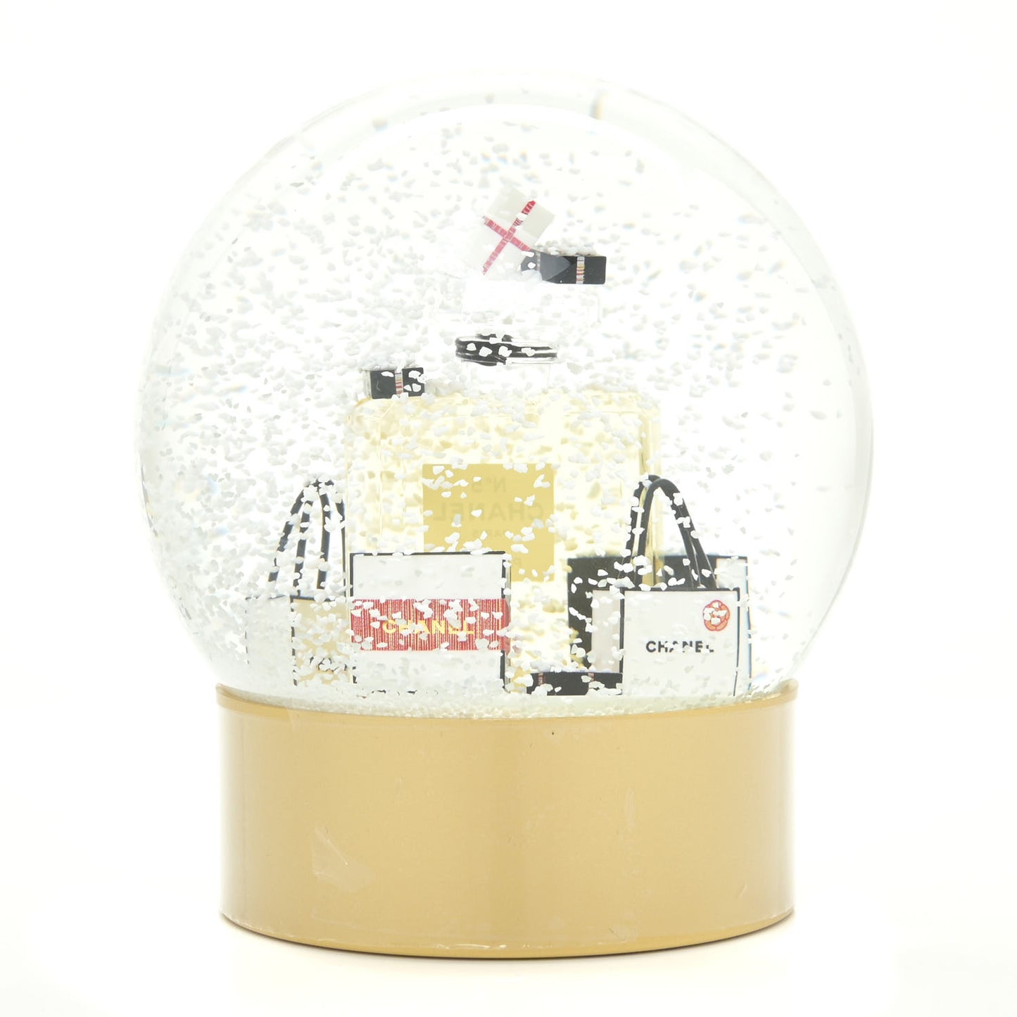 Glass N°5 Perfume Bottle Snow Globe
