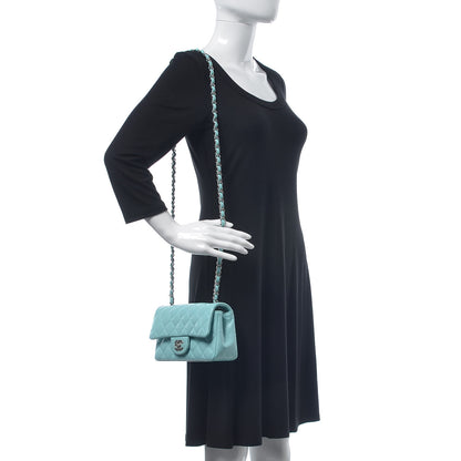 Chanel Lambskin Quilted Mini Rectangular Flap Light Blue 2 of 8