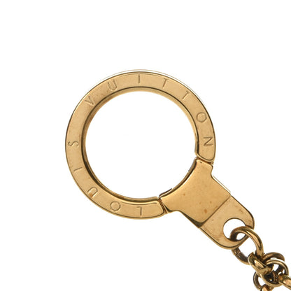 Louis Vuitton Brass Enamel Fleur De Monogram Bag Charm Chain Gold 3 of 6