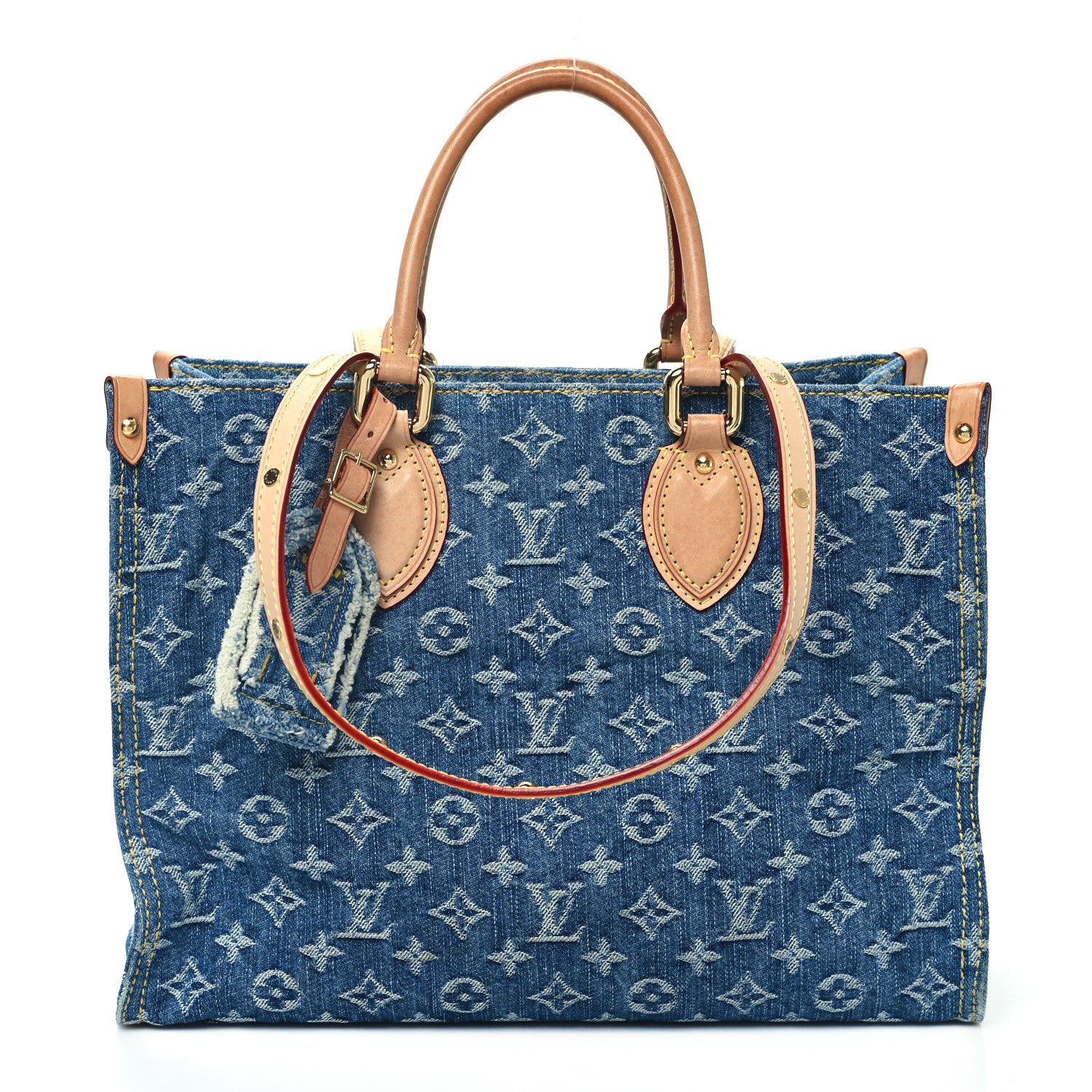 Louis Vuitton Monogram Denim Onthego MM Blue 1 of 11