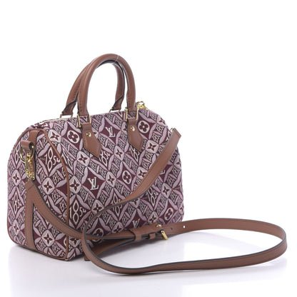 Louis Vuitton Jacquard Since 1854 Speedy Bandouliere 25 Bordeaux 2 of 8